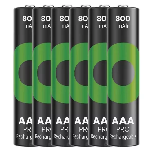GP elem NiMH HR03 AAA mikroceruza, 800mAh, ReCyko Pro, 6db                                            B2618V