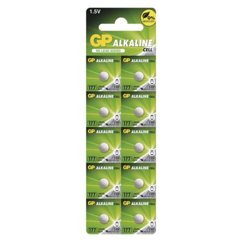 GP gombelem 177F LR626, Alkaline, 10db/bliszter                                                       B3177G