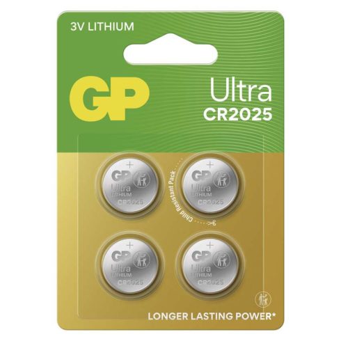 GP gombelem CR2025, Ultra Lítium, 4db/bliszter                                                        B32254