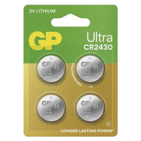 GP gombelem CR2430, Ultra Lítium, 4db/bliszter                                                        B32304