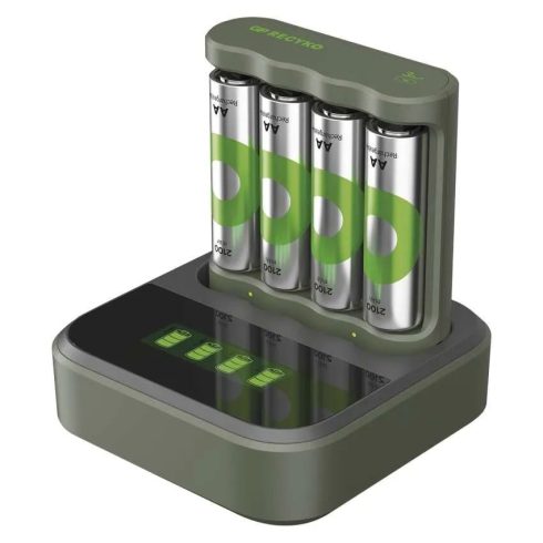 GP Akkumulátor töltő B441 + Speed Dock, 2 csatornás, tartozék 4 x AA 2100 mAh                         B50444D