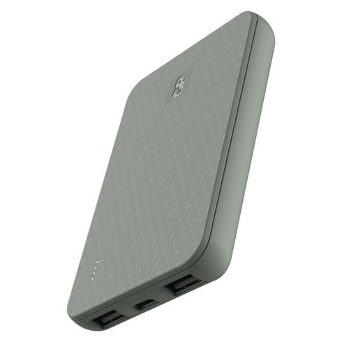 GP Powerbank B+ Series, 5000 mAh Li-Po 3,7 V, 12 W, 2 x USB-A, 1 x USB-C, zöldesszürke                B6405GY