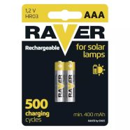   Raver elem NiMH HR03 AAA mikroceruza, 400mAh, Solar, 2db/bliszter                                     B7414