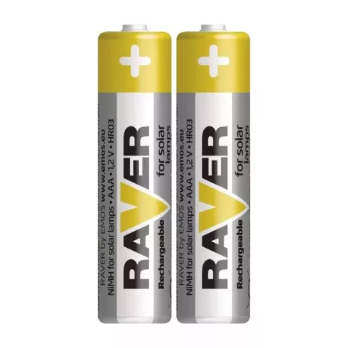 Raver elem NiMH HR03 AAA mikroceruza, 400mAh, Solar, 2db/bliszter                                     B7414