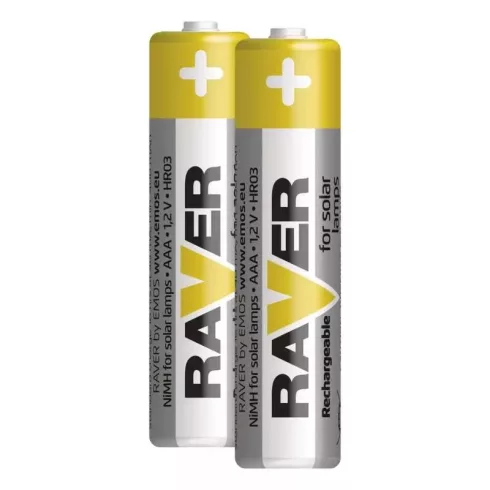 Raver elem NiMH HR03 AAA mikroceruza, 400mAh, Solar, 2db/bliszter                                     B7414
