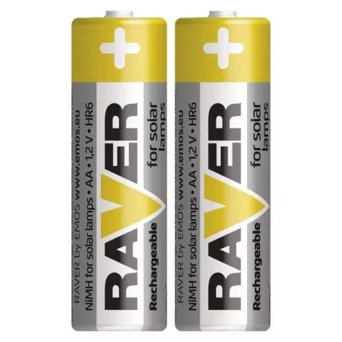 Raver elem NiMH HR6 AA ceruza, 600mAh, Solar, 2db/bliszter                                            B7426