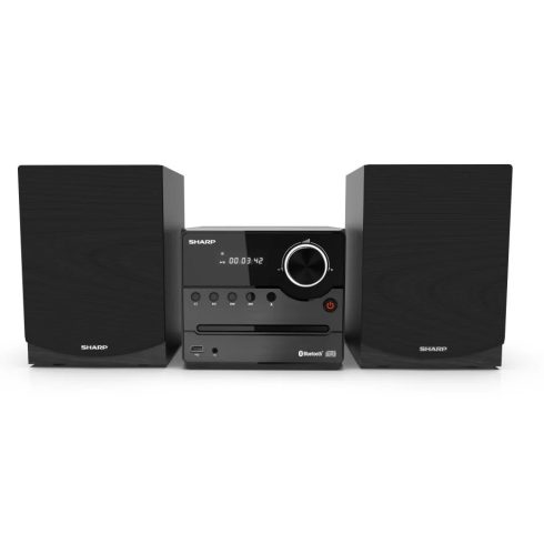 SHARP XL-B512BK Bluetooth mikrohifi rendszer fekete fa hangszórókkal                                  BDS2396