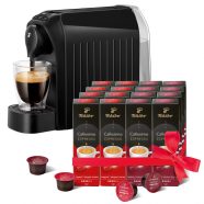   Tchibo Cafissimo Easy Black kapszulás kávéfőző + Espresso Elegant Aroma 8*10db kapszula + Espresso I  BDS2977