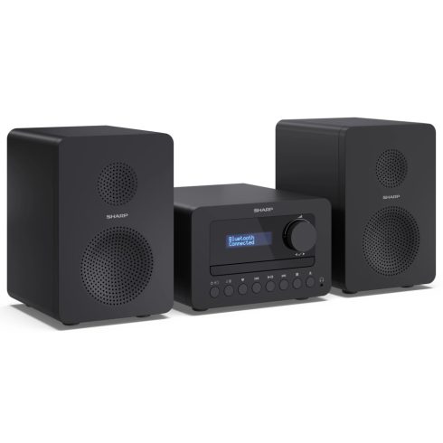SHARP XL-B514(BK) Tokyo FM bluetooth mikrohifi rendszer fekete fa hangszórókkal                       BDS3219