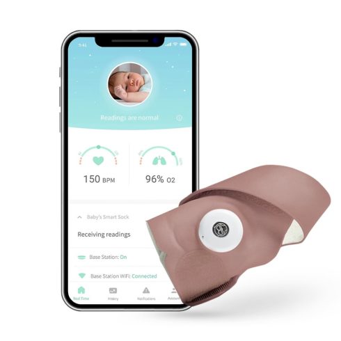Owlet Smart Sock 3 - Owlet Okos zokni 0-18 hónapig (Matt rózsaszín)                                   BDS3248