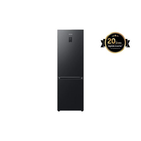 Samsung RB34C672DBN/EF hűtőszekrény Wi-fi-vel, alulfagyasztós, 2 ajtós (344l), birodalmi fekete, D    BDS3728