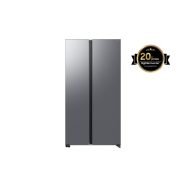   Samsung RS70F65QETEO Syde by Side hűtőszekrény, AI üzemmód, bal fagyasztás, 2 ajtós (659l), metál, E  BDS3741