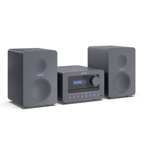 SHARP XL-B514(GY) Tokyo FM bluetooth mikrohifi rendszer, FM rádió, CD, USB, AUX, fa hangszórók, szür  BDS3818