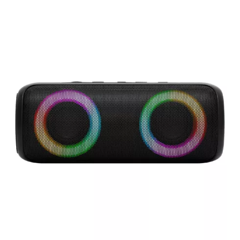 Boombox, 2x10W, MP3 zenelejátszó, Bluetooth, mélysugárzó, basszus, RGB LED, akkumulátor, IPX5, HSO    BT2000