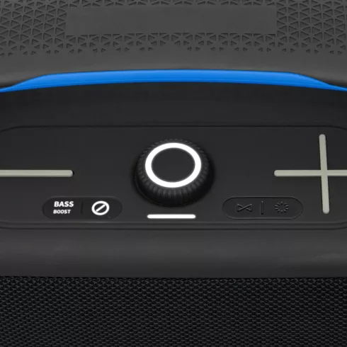 BoomBox vezeték nélküli hangszóró, vízálló (IPX5), 100 W, BT TWS, AUX, USB/microSD, HSO               BT9000