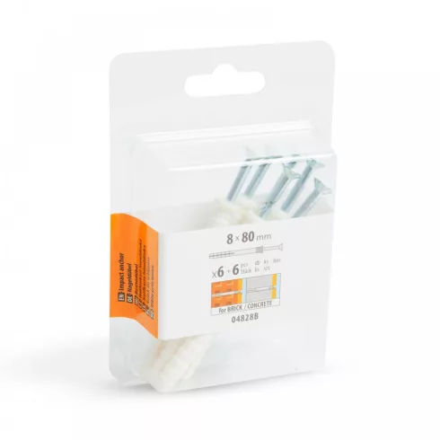 Beütődűbel - 8 x 80 mm - 6 db / csomag                                                                BX04828B