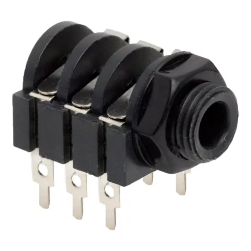 JACK aljzat nyák-ba forrasztható sztereo - 6,3 mm                                                     BX05118