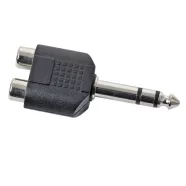   RCA / JACK  átalakító 2 x RCA aljzat - 6.3 JACK dugó (sztereo)                                        BX05242