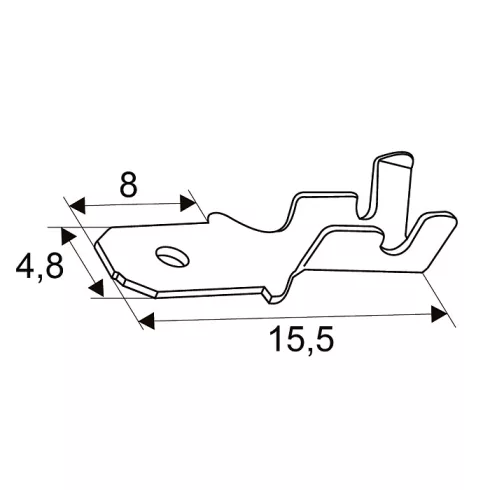 Ónozott csúszósaru dugó 4,8 mm - 100 db / csomag                                                      BX05292
