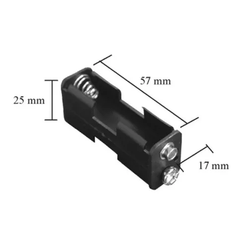 Elemtartó 2 db AA (ceruzaelem) 9V-os csatlakozással                                                   BX05343