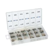   Üveg biztosíték készlet tárolódobozban - 120 db - 5-30A                                               BX05714