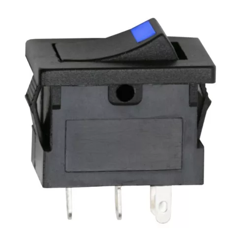 Billenő kapcsoló 1 áramkör 15 A - 12 V DC OFF-ON kék LED-del                                          BX09027KE