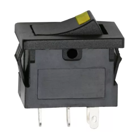 Billenő kapcsoló 1 áramkör 15 A - 12 V DC OFF-ON sárga LED-del                                        BX09027SA