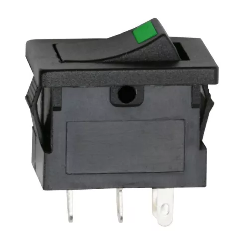 Billenő kapcsoló 1 áramkör 15 A - 12 V DC OFF-ON zöld LED-del                                         BX09027ZO