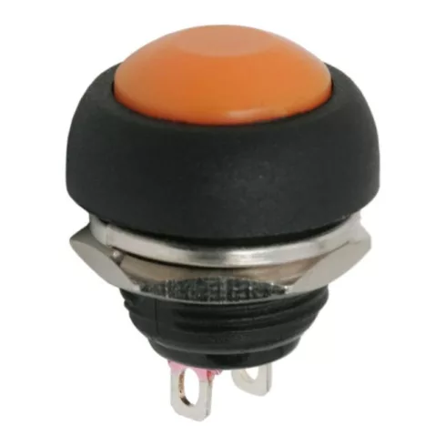 Nyomógomb 1 áramkör 1 A - 250 V OFF - (ON) narancssárga                                               BX09044NA