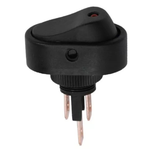 Billenő kapcsoló 1 áramkör 20 A - 12 V DC OFF - ON piros LED-del                                      BX09047PI