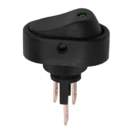   Billenő kapcsoló 1 áramkör 20 A - 12 V DC OFF - ON zöld LED-del                                       BX09047ZO