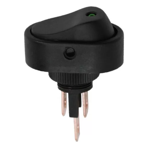 Billenő kapcsoló 1 áramkör 20 A - 12 V DC OFF - ON zöld LED-del                                       BX09047ZO