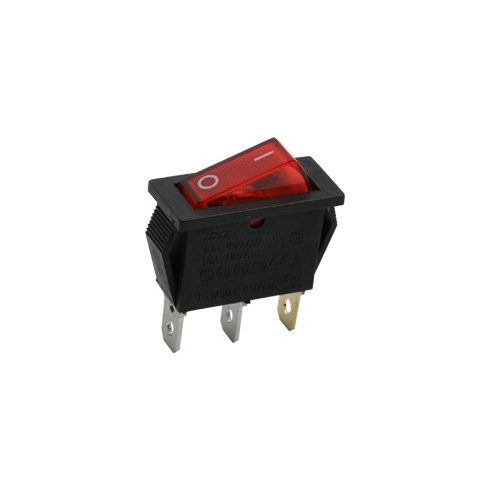 Billenő kapcsoló 1 áramkör 16 A - 250 V OFF - ON piros világítással                                   BX09050PI