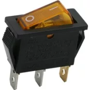   Billenő kapcsoló 1 áramkör 16 A - 250 V OFF - ON sárga világítással                                   BX09050SA