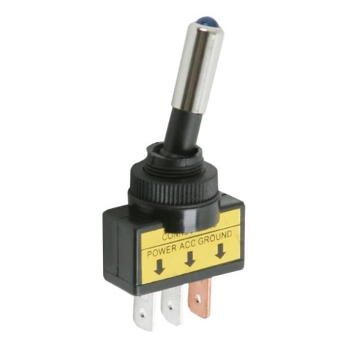 Karos kapcsoló 1 áramkör 20 A - 12 V DC ON - OFF kék LED-del                                          BX09058KE