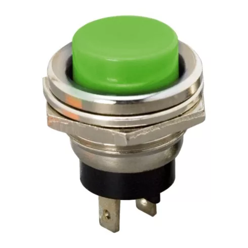 Nyomógomb 1 áramkör 2 A - 250 V OFF - (ON) zöld                                                       BX09065ZO