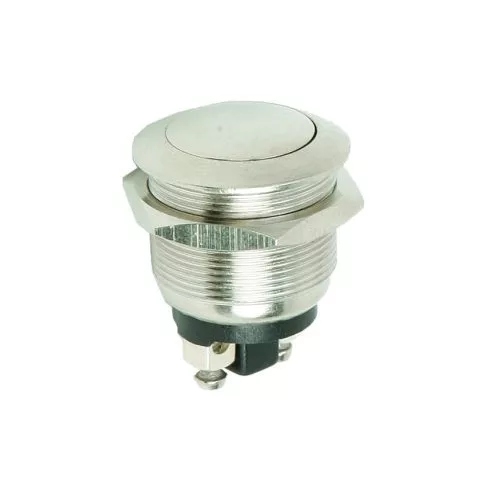 Nyomógomb 1 áramkör 2 A - 250 V OFF - (ON) fém                                                        BX09069