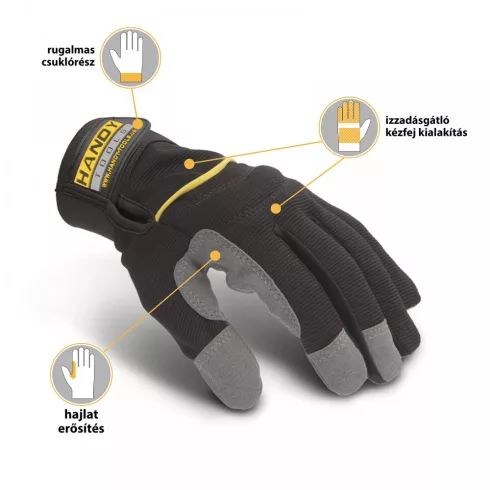 Munkavédelmi kesztyű tépőzárral M-es méret                                                            BX10268M