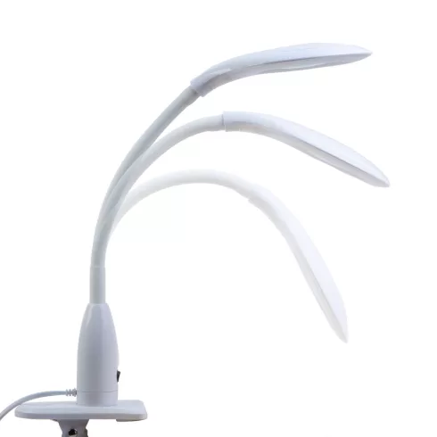 Asztali LED lámpa - nagyítóval - csipeszes - fehér                                                    BX10800
