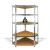 Fémpolc állvány - sarok - 5 szintes - fém - max. 175 kg - 180 x 90 x 30 cm                            BX10846