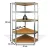 Fémpolc állvány - sarok - 5 szintes - fém - max. 175 kg - 180 x 90 x 30 cm                            BX10846