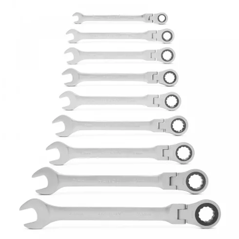 Racsnis csillag-villáskulcs készlet - 8,10,13,14,15,17,19, 21 mm - flexibilis fejjel                  BX10870