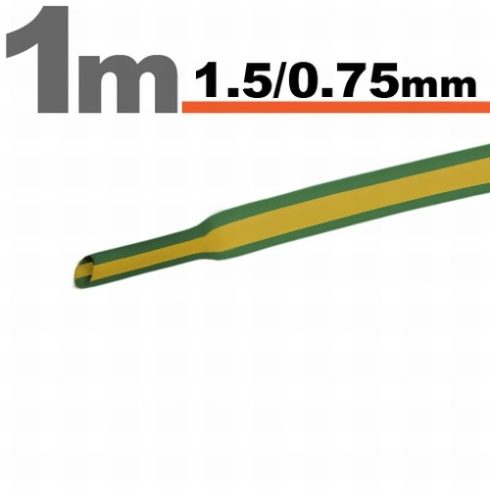 Zsugorcső Zöld/sárga Ě 1,5 / 0,75 mm                                                                  BX11019X