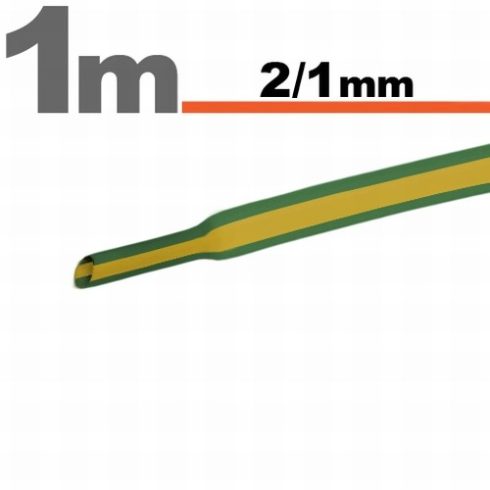 Zsugorcső Sárga-zöld - 2,5 / 1,25 mm                                                                  BX11020X