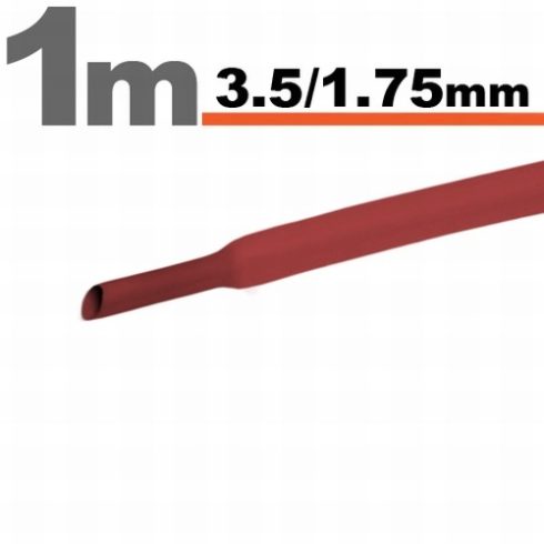 Zsugorcső Piros Ě 3,5 / 1,75 mm                                                                       BX11021P