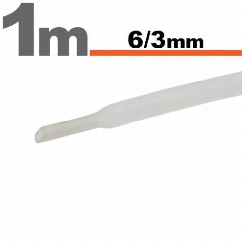 Zsugorcső Áttetsző - 6 / 3 mm                                                                         BX11022T