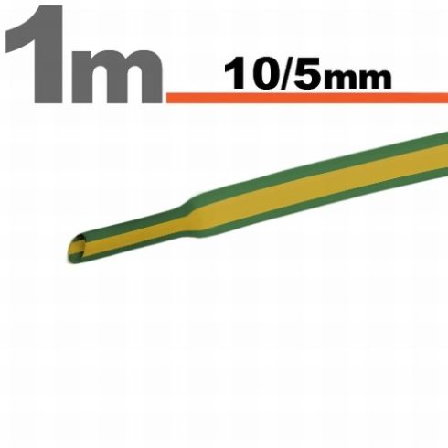 Zsugorcső Sárga-zöld - 10 / 5 mm                                                                      BX11023X