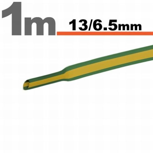 Zsugorcső Sárga-zöld - 13 / 6,5 mm                                                                    BX11024X