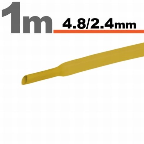 Zsugorcső Sárga - 4,8 / 2,4 mm                                                                        BX11025S