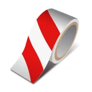   Veszélyt jelző ragasztószalag - piros / fehér - 50 mm x 33 m                                          BX11078B